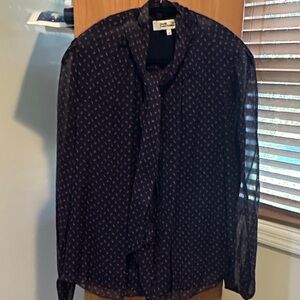 DVF Black and Red Geometric Shirt